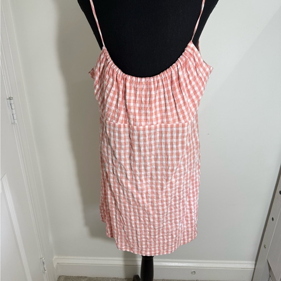 Forever 21 Pink and White Smocked Tie Front Sundress - Picture 4 of 4